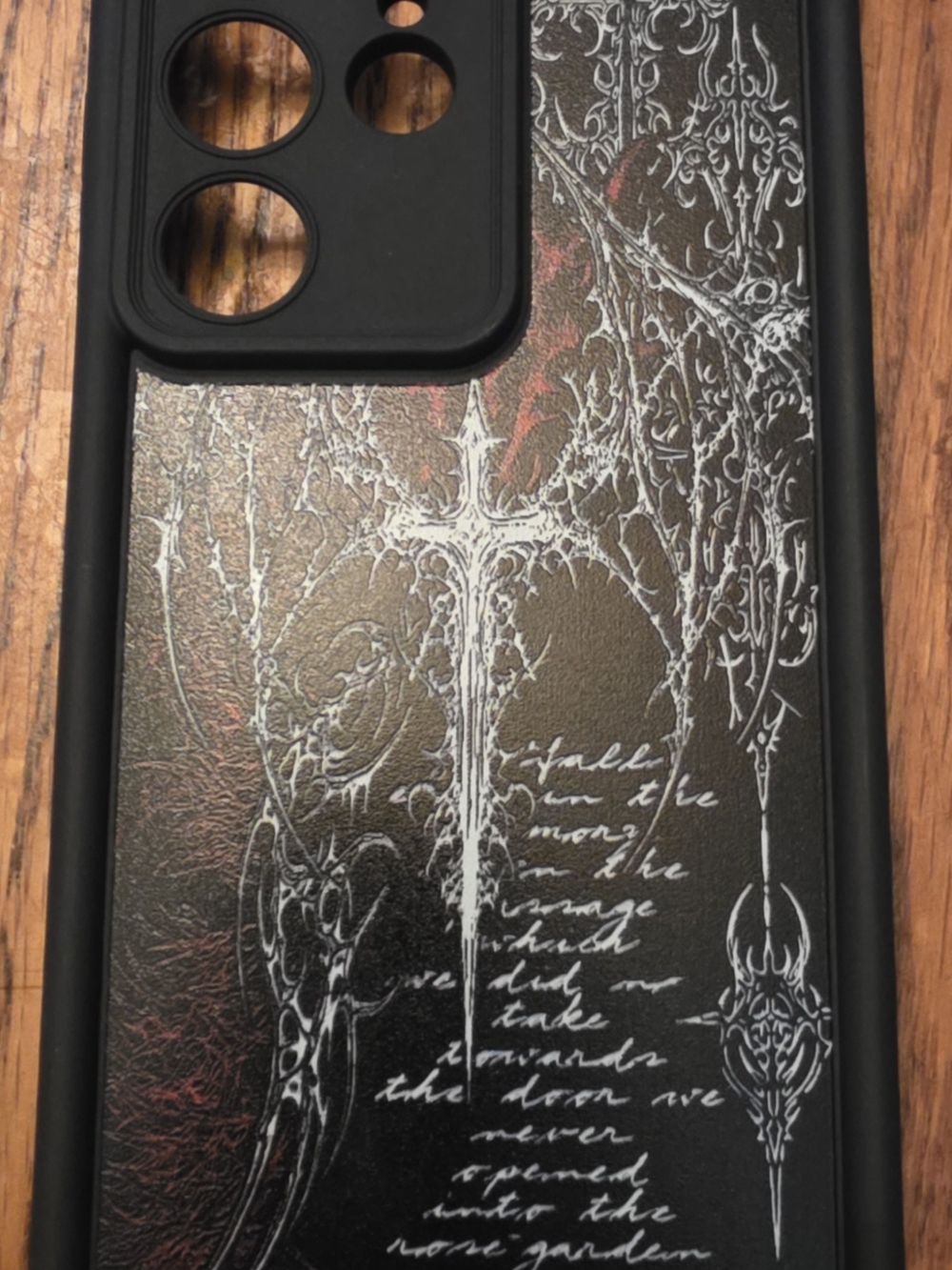S25 Ultra Black Artistic Sword Phone Case